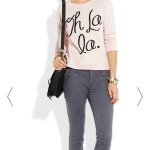 Zoe Karssen Oh La La XS cotton jersey sweatshirt